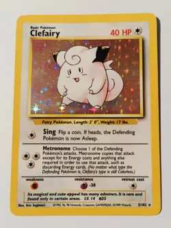Clefairy 5/102 Holo Rare Base Set - Pokemon Card WOTC LP - Image 1