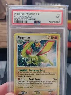 2007 Pokemon Flygon Holo 5/132 Secret Wonders PSA 7 CGC BGS SWIRL - Image 3