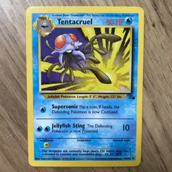 Tentacruel 44/62 1999 Pokemon Fossil Unlimited WotC LP - Image 1