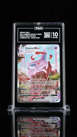2021 POKEMON SWORD & SHIELD FUSION STRIKE SECRET FULL ART/ESPEON VMAX TAG 10 - Image 1