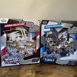 2 Pokemon TCG SV10.5 Black Bolt & White Flare Binder Collection Box Sealed New - Image 1
