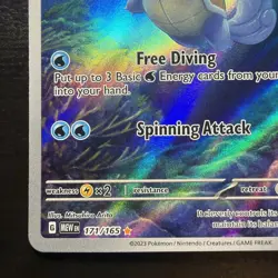 Pokemon Wartortle 171/165 Holo Illustration Rare Scarlet & Violet 151 - Image 4