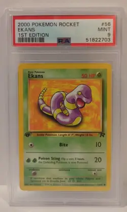 Ekans 2000 Pokemon Rocket 1st Edition #56 PSA 9 Mint - Image 1