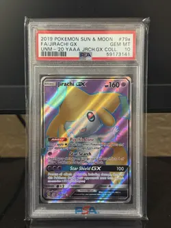 Pokemon Jirachi GX 079A/236 Alternate Art Full Art Holo Promo PSA 10 - Image 1