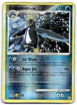 Empoleon 4/130 Holo Rare Diamond & Pearl Pokemon Reverse Holo Damaged - Image 1