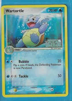 Pokemon Crystal Guardians "Wartortle" 42/100 Reverse Holo X1 - Image 1