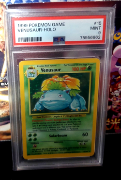 1999 Pokemon Base Set Venusaur Holo #15 PSA 9 Mint - Image 1
