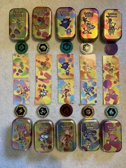 *Empty* Pokemon 151 Mini Tin Set - Includes Art and Coins. No Packs! - Image 1
