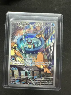 Pokemon TCG Squirtle 148/142 Illustration Rare Full Art Holo Eng 60 HP Saboteri - Image 1