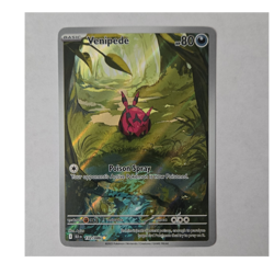 Pokemon TCG Venipede 132/086 Sv: Black Bolt IR Full Art Holo Eng 2025 80HP - Image 1