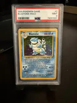1999 POKEMON BASE SET UNLIMITED #2 BLASTOISE-HOLO PSA 9 - Image 1
