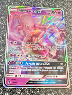 Mewtwo GX - SM196 SM Promos Holo Pokemon TCG NM never played, looks new! - Image 1