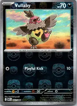 Vullaby Master Ball Pattern 063/086 SV: White Flare Pokemon TCG Common NM - Image 1