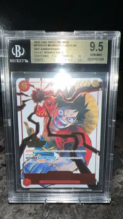 2025 One Piece 3rd Ann Tournament Monkey D. Luffy Promos Winner ST01-012 BGS 9.5 - Image 1