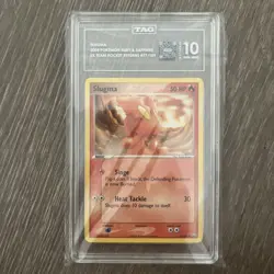 TAG 10 Slugma EX Team Rocket Returns 77/109 Reverse Holo Stamped Pokemon Card - Image 1