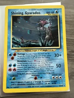 Pokemon TCG Neo Revelation Shining Gyarados 65/64 Secret Rare Holo Card VLP - Image 2