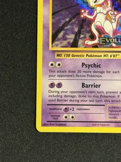 Pokemon Card Mewtwo Evolutions STAMPED Prerelease 51/108 Holo Bleed Error - NM- - Image 5