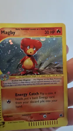 Magby 17/165 Pokemon Expedition Holo Rare Card - Image 2