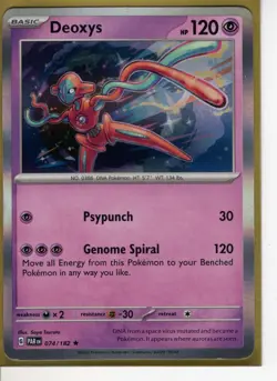 DEOXYS PARADOX RIFT SET RARE HOLO-FOIL POKEMON CARD 074/182 NM/M - Image 1