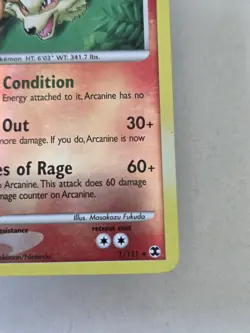 Pokemon TCG Arcanine LV. 53 Rare Reverse Holo Card 1/111 Rising Rivals Tcg Clean - Image 3