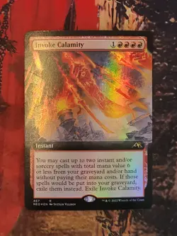 MTG Card: Invoke Calamity (Kamigawa: Neon Dynasty) EXTENDED ART FOIL - Image 1