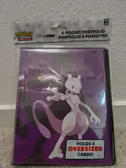 Pokemon Mewtwo Ultra PRO 4-Pocket Portfolio Binder Holds 80 Cards NEW - Image 1