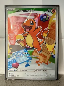 Charmander 038 Mega Evolution Promo Holo HP 80 English Pokemon TCG Card - Image 1