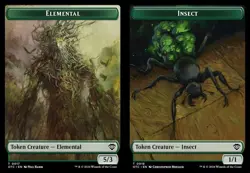 Elemental (0017) // Insect (0018) Double-sided Token x1 - Commander: Outlaws of - Image 1