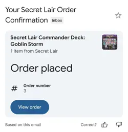 PRESALE MTG SECRET LAIR GOBLIN STORM COMMANDER DECK PRESALE ORDER CONFIRMED - Image 4