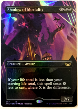MTG Shadow of Mortality BORDERLESS FOIL Streets of New Capenna 287 NM - Image 1