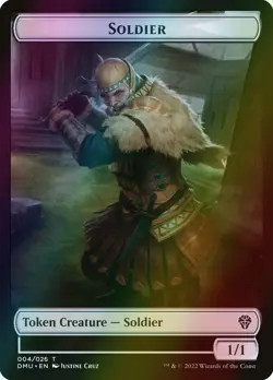 MTG Soldier // Beast Foil ** Dominaria United Tokens ** English - Image 1