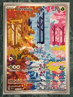 Pokemon TCG Deerling 165/162 Sawsbuck 166/162 ILLUSTRATION RARE 2 CARD LOT NM+ L - Image 2