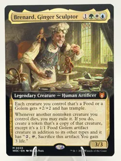 Brenard, Ginger Sculptor EXTENDED ART 0035 Wilds of Eldraine Commander MTG NM - Image 1