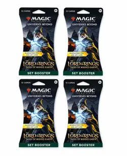 MTG LOTR Set Booster Pack Lot x4 Lord of the Rings Sealed Random Art - Image 4