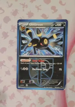 2 Black And White Umbreon (HP) And Flareon (MP) Team Plasma Pokemon Card Lot - Image 2