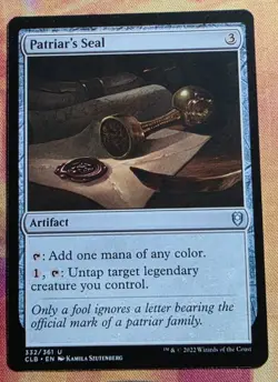 Patriar's Seal MTG Commander Legends: Battle for Baldur's Gate (CLB) NM - Image 1