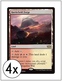 4x Battlefield Forge, Tarkir Dragonstorm Commander, Magic MTG NM - Image 1
