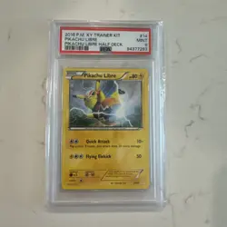 2016 POKEMON XY TRAINER KIT PIKACHU LIBRE HALF DECK #14 PIKACHU LIBRE PSA 9 - Image 1