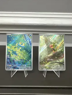 Pokemon TCG Chaos Rising Starter Illustration Rares - Chespin, Fennekin, Froakie - Image 1