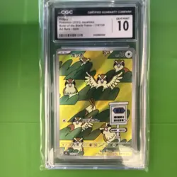 Pokemon Pidgey 118/108 Ruler Black Flame Art Rare Holo CGC 10 Japanese - Image 1