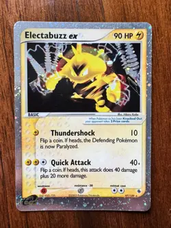Pokemon TCG Electabuzz ex 97/109 Ruby and Sapphire Holo E Reader Vintage Rare NM - Image 1