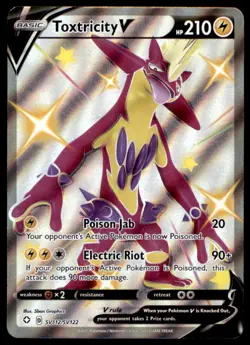 Toxtricity V SV112/SV122 Holo V Rare Shining Fates Shiny Vault Pokemon Holo LP - Image 1