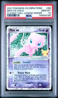 SEQUENTIAL PSA 10 MEW EX 88 MEWTWO EX 54 CELEBRATIONS POKEMON GEM MINT - Image 2