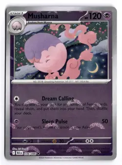 Pokemon Black Bolt Musharna (Poke Ball Pattern) 036/086 Holo Uncommon Poke Ball - Image 1