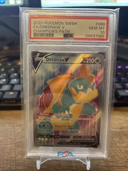 Pokemon - Drednaw V 069/073 Full Art - Champion’s Path - PSA 10 - Image 1