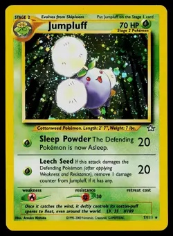 Pokemon Card Jumpluff 7/111 Neo Genesis Rare Holo - Image 1