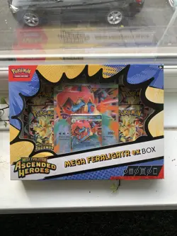 Pokemon TCG: Mega Evolution Ascended Heroes Mega Feraligatr Ex Box | Box dmg | - Image 1