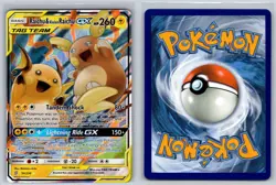 Raichu & Alolan Raichu GX 54/236 Holo GX Rare Unified Minds Pokemon Near Mint - Image 3
