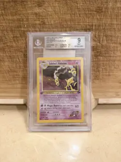 2000 Pokemon Gym Heroes Holo Rare Sabrina’s Alakazam First Edition 16/132 BGS 9 - Image 1