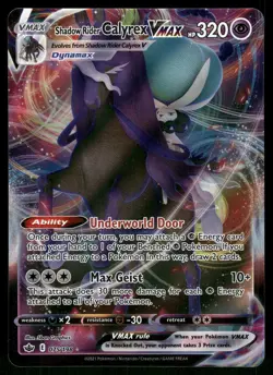 Shadow Rider Calyrex VMAX 075/198 SWSH06: Chilling Reign Pokemon - Image 1